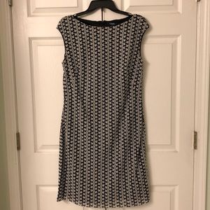 Chaps black-white floral dress